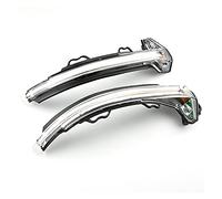 Jodriva 2pcs Car Dynamic Turn Signal Light Mirror Indicator Blinker, for, for A4 B9 A5 S5 RS5 Sportback Coupe Cabrio Car Indicator Light(Crystal white)