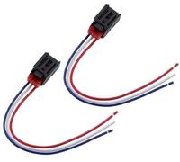 Jodriva 2PCS Car Tail Light Wiring Harness Connector 3 Pin Rear Tail Light Harnesss 7N0972703 Automotive Taillight Wire Connector Plug, for VW Taillight Mounting Bracket(BLACK 2)