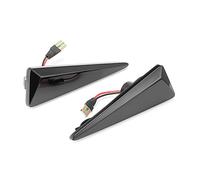 Jodriva 2Pcs Dynamic Amber Side Marker Turn Signal Light Indicator Light, for Renault, Avantime Espace4 Megane2 Wind Car Indicator Light(Smoked)