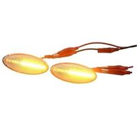 Jodriva 2Pcs Dynamic Amber Water Flowing Side Marker Turn Signal Indicator Light Sequential, for Vauxhall Vectrawhite car side repeater light