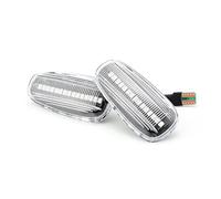 Jodriva 2Pcs Dynamic Flowing Fender Side Marker Lamps Light Amber Turn Signal Light, for Opel, Zafira A 1999-2005 Astra G 1998-2009 Car Indicator Light