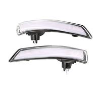 Jodriva 2pcs Dynamic Turn Signal Light Rearview Mirror Sequential Indicator Side Wing Blinker Lamp, for Ford, for Focus, MK2 MK3 2012-2018 Car Indicator Light(Transparent Shell)