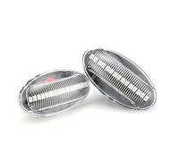 Jodriva 2pcs Dynamic Turn Signal Side Marker Light Sequential Blinker Lamp, for 307 206 207 407 107 607 1007,for Partner, Expert Car Indicator Light(Transparent shell)