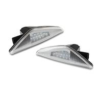 Jodriva 2Pcs Indicator Lamp Signal Side Marker Light Clear Smoked Case No Dynamic Amber, for, E70 X5 F25 X3 E71 X6 2007-2013 Car Indicator Light(No Dynamic Clear)
