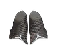 Jodriva 2pcs Mirror Covers Left Right Side Rearview Cover Cap, for, 5 6 7 Series F10 F18 F11 F06 F07 F12 F13 F01 2014 2015 2016 Car Mirror Cover(Carbon Grain Black)