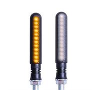 Jodriva 2PCS Motorcycle Light Turn Signal Stop Signals Flowing Water Lights Tail Flashe Running Blinker DRL Indicators Built Relay Motorcycle Indicator Light(2pcs DRL)