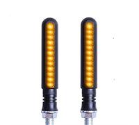 Jodriva 2PCS Motorcycle Light Turn Signal Stop Signals Flowing Water Lights Tail Flashe Running Blinker DRL Indicators Built Relay Motorcycle Indicator Light(2pcs turn signal)