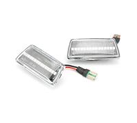 Jodriva 2PCS Sequential Flashing Side Marker Light Dynamic Flowing Side Marker Turn Signal Light, for Opel, Astra H Zafira B Corsa D Car Indicator Light(Transparent shell)