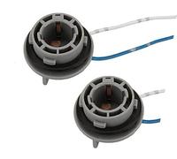 Jodriva 2X 1156 Bulb Holder Copper Wire ABS Socket Connector P21W / BA15S Brake Light Turn Signal Tail Stop Rear LED Base Tail Light Bracket(Black 1156)