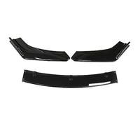 Jodriva 3PCS Front Bumper Lip Spoiler Side Splitter Deflector Cover Body Kit, for Civic, X FC FK 2016 2017 2018 2019 Car Accessories Front Spoilers Front Spoiler(BLACK Glossy Black)