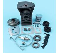 Jodriva 42mm Cylinder Piston Ring Pin Clutch Drum Oil Seal Sprocket Kit, for Husqvarna, 345 340 E Chainsaw 0.325 7/8T Chainsaw Crankshaft Bearing Kit
