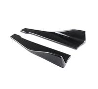 Jodriva 48cm Front Side Skirt & Rear Bumper Lip Splitters Canards Cover Extendsion Body Kit, for, E90 E92 E93 E60 E61 Car Accessories Front Spoilers Front Spoiler(BLACK Carbon Fiber Look)