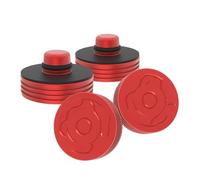 Jodriva 4pcs, for Tesla, for Model 3 Y 2019-2023, Jack Lift Point Adapter Pad Aluminum Pucks Tool Chassis W/Storage Case Car Accessories Car Jack Pad(RED)