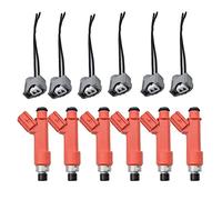 Jodriva 6pcs Fuel Injector with Plugs E85 850cc, for Toyota, Supra 1jzget 2JZGTE Engine Motor 1001-87F90 Fuel Injector