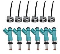 Jodriva 6pcs Fuel Injectors with Plugs, for Toyota, Highlander Camry, for RAV4, for Lexus, 23250-31090 23209-31090 2325031090 2320931090 Fuel Injector