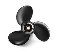 Jodriva 9.25 X 11 Outboard Propeller, for Tohatsu, for Nissan .9-20HP 48-897754A11 Aluminum 14 Spline Tooth Standard Three Blade Boat Propeller