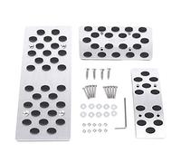 Jodriva Accelerator Fuel Brake Foot Pedals Footrests Covers Pads Kit Automatic Transmission, for Subaru, Legacy Outback, for Forester, Tribeca Pedal Pads Cover