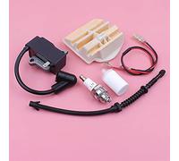 Jodriva Air Fuel Filter Line Hose Spark Plug Kit, for Husqvarna, 445 445E 450 450E Chainsaw Replacement Spare Tool Part 573935701, 504571401, 544080803 Chainsaw Fuel Line