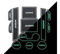 Jodriva Anti Slip Gate Slot Cup Mat, for Mitsubishi, ASX 2013-2021 Door Groove Non Slip Pad Car Sticker Accessories Rubber Coaster Car Door Slot Mat(2013-2018ASX WHITE-L)