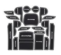 Jodriva Anti Slip Rubber Gate Slot Cup Mat, for Hyundai, Santa Fe 2013-2018 2017 2016 DM Maxcruz Grand SantaFe Car Accessories Mats Pad Car Door Slot Mat(13-18Santa Fe WHITE)