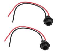 Jodriva Bulb Socket Holder, 2Pcs DC 0V-12V Rubber Car Light Bulb Socket T10 Bulb Holder Light Bulb Extension Socket Holder Connector, for Cars, Bikes, Trucks, Trailers, Boats Taillight Mounting Bracke