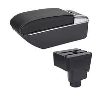 Jodriva Car Armrest Box Car Accessories Center Storage Box Center Console Armrest, for ford, for Ecosport, 2013 2014 2015 2016 2017 Car Armrest Box(BLACK A3 Black White 7usb)