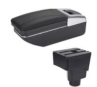Jodriva Car Armrest Box Car Accessories Center Storage Box Center Console Armrest, for ford, for Ecosport, 2013 2014 2015 2016 2017 Car Armrest Box(BLACK C2 Black Line No Usb)