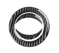 Jodriva Car Carbon Fiber Center Control Gear Shift Handbrake Lever Window Lift Door Bowl Panel Cover Frame Trim, for Toyota, for RAV4, 2006-2012 Window Switch Trim(Steering Wheel)