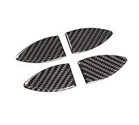 Jodriva Car Carbon Fiber Center Control Gear Shift Handbrake Lever Window Lift Door Bowl Panel Cover Frame Trim, for Toyota, for RAV4, 2006-2012 Window Switch Trim(Door Bowl)