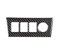 Jodriva Car Carbon Fiber Center Control Gear Shift Handbrake Lever Window Lift Door Bowl Panel Cover Frame Trim, for Toyota, for RAV4, 2006-2012 Window Switch Trim(Cigarette Lighter)