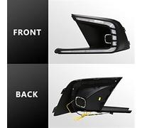 Jodriva Car Daytime Running Light, for Civic, 2021 2022 LED Rear Fog Lamp Turn Signal Brake Light Blue White Yellow Accessories Fog Lamp Car Fog Light Assembly(Black LED DRL B)
