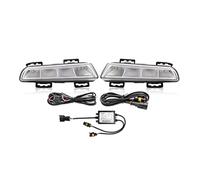 Jodriva Car Front Bumper Left+Right Fog Lights LED Daytime Running Lights, for Smart, W451 2013-2015 Fog Lamp Car Fog Light Assembly