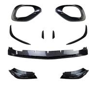 Jodriva Car Front Bumper Spoiler Air Knife Cover Front Lip Blade Lower Grille Trim, for Mercedes-Benz, C Class W206 AMG C200 C260 2022+ Front Spoilers Front Spoiler(BLACK Carbon)