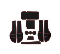 Jodriva Car Gate Slot Cup Pad, for KODIAQ, RS 2017 2018 2019 Anti Slip Door Groove Mat Auto Interior Styling Accessories Red Car Door Slot Mat