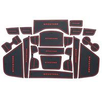 Jodriva Car Gate Slot Pad Door Groove Mat, for Kia, Sportage R SportageR 2018 Anti Slip Cup Pad Cover Interior Decoration Accessory 20pcs Car Door Slot Mat(Red)