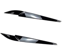 Jodriva car headlight brow trim Eyebrow Cover 2Pcs Car Headlight Lamp Eyebrows Trim Stickers, for X5, for X6 F15 F16 2014-2018 Eyelids Lids Abs Carbon Eyelid Spoiler(BLACK Glossy Black)