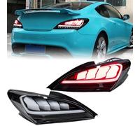 Jodriva Car Headlight Shell, for Hyundai, for Genesis, For Coupe 2009-2012 Car Tail Lamp Led Fog Lights DRL Tuning Light Tail Lights Clear Headlight Cover Car Fog Light Assembly