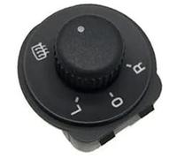 Jodriva Car Rearview Mirror Switch, for Skoda Octavia MK2 & Yeti, Black, Rotary Push Button, Manual Operation