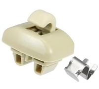 Jodriva Car Sun Visor Holder Clip, Sun Visor Bracket Hook Clips Hanger, for, A6 1998-2005, ABS, No.4B0857562, Beige Car Sun Visor Clip