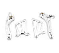Jodriva CBR600 CBR 600 F4i CNC Brake Gear Shift Shifter Lever + Wing Motorcycle Footrest Rearset Foot Peg Shifters Levers Motorcycle Foot Peg(Silver)