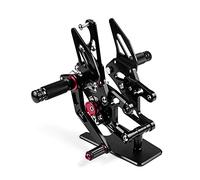 Jodriva CNC Aluminum Adjustable Rear Set Rearsets Footrest CBR1000RR CBR 1000RR 2008 2009 2010 2011 2012 2013 2014 Motorcycle Foot Peg(Black)