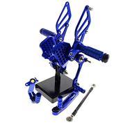 Jodriva CNC Reversed Rearset Footpeg Fits 749 999 748 919 996 998 GP Shifter Adjustable Motorcycle Footrest Rear Set Foot Peg Motorcycle Foot Peg(Blue)