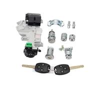 Jodriva Complete Lock Set Ignition Switch Door Cylinder Immobilizer 8E Chip, for Accord, 2006-2007 Car Ignition Switch Lock Assembly(BLACK Full Set-4 Button)