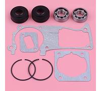 Jodriva Crankcase Cylinder Muffler Gasket Piston Ring Crank Bearing Oil Seal, for Husqvarna, 353 346XP 350 Chainsaw Part 45mm X 1.2mm Chainsaw Muffler Kit