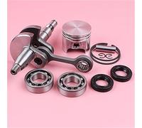 Jodriva Crankshaft 37mm Piston 8mm Pin, for, for MS170 017 MS 170 Ring Circlip Crank Bearing Oil Seal Kit Chainsaw Spare Tool Part Engine Oil Seal
