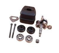 Jodriva Crankshaft Crank Bearing Oil Seal Muffler Bolt Gasket Kit, for Husqvarna, for 142 141 137 136 41 36 Chainsaw Parts 530056363 Engine Oil Seal