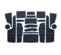 Jodriva Door Groove Dust-proof Pad, for, for Ford, for Ranger P375 2015~2021 2016 Rubber Anti-slip Mat Cup Holder Storage Gate Slot Sticke Auto Rug Center Console Non-Slip Pad(Blue)