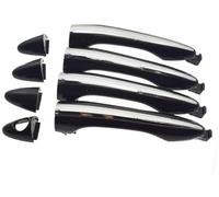 Jodriva Door Pull Handle Garnish Car Exterior Door Handle, for Kia, for Optima K5 2011-15 826512T010 826612T010 836512T010 836612T010 Front Rear Left Right Outside Outer(Black Front Rear 4pcs)
