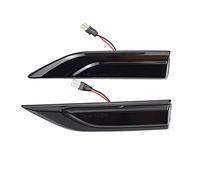 Jodriva Dynamic Side Marker Fender Light Turn Signal Lamp, for VW, for Volkswagen, T6 Transporter, for Multivan, for Caddy, 2016-2019 Dynamic LED Indicators(Dynamic Smoked Black)