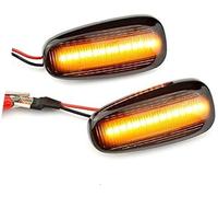 Jodriva Dynamic Turn Signal Side Marker Light Sequential, for Vauxhall, for Zafira A 1999-2005, for Astra G 1998-2009 car side repeater light(Black)